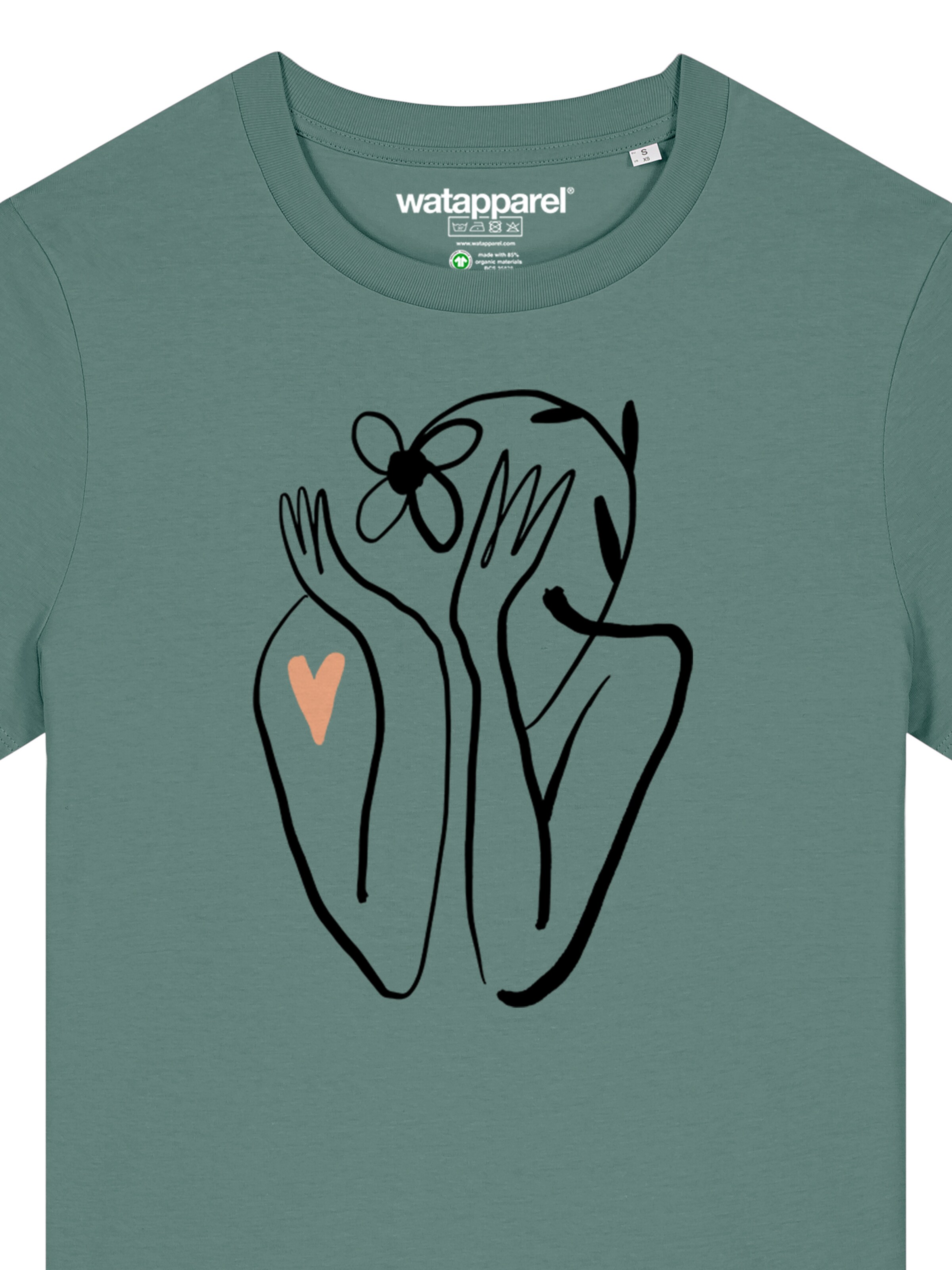 Maglietta 'Self Love' di Watapparel in verde