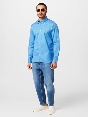 TOMMY HILFIGER Regular Fit Hemd in Blau