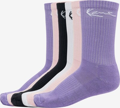 Karl Kani Socken in lavendel / pastellpink / schwarz / weiß, Produktansicht