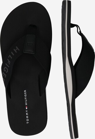 TOMMY HILFIGER T-bar sandals in Black