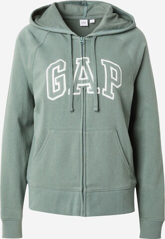 GAP Sweatvest 'HERITAGE' in Groen: voorkant