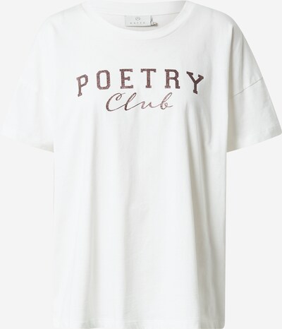 Kaffe T-Shirt  'Merian' in dunkelbraun / weiß, Produktansicht
