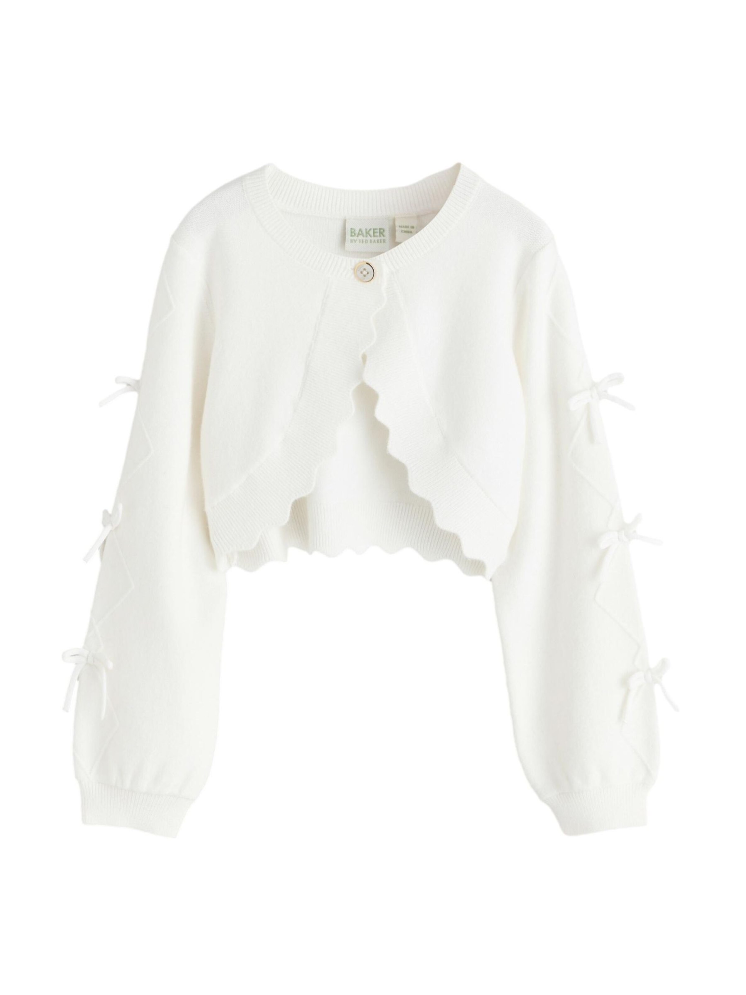 Baker by Ted Baker Strickjacke in Weiß: Vorderseite