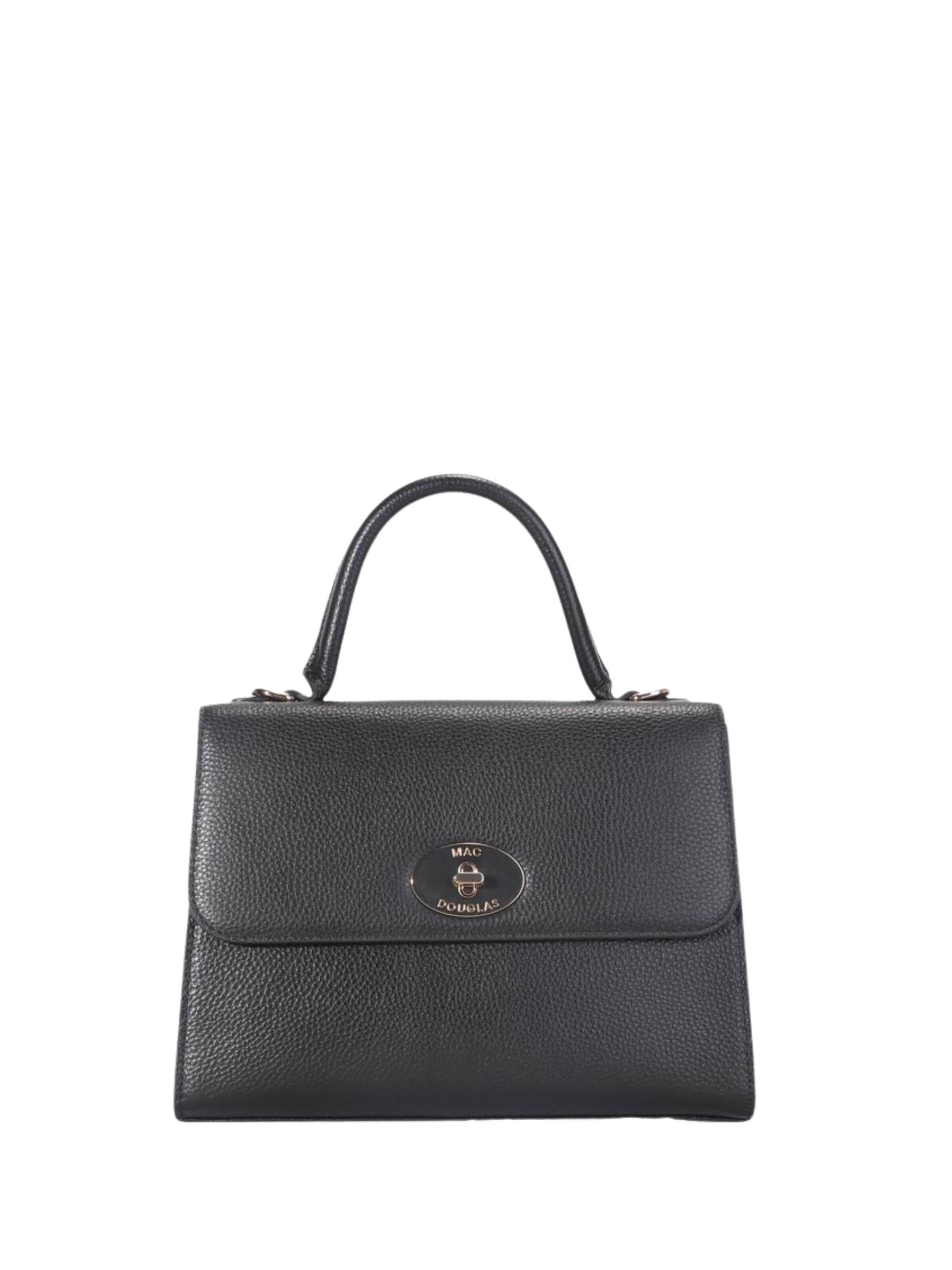 MAC DOUGLAS Handbag 'Mac Douglas Sacs À Main S Clichy Alba Cuir Noir' in Black: front