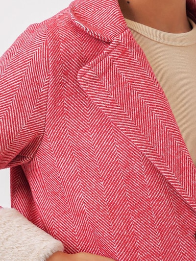 Bigdart Mantel in creme / rot, Produktansicht
