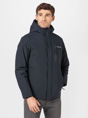 HOLLISTER Winter Jacket in Black: front