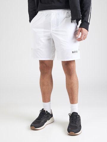 regular Pantaloni sportivi 'Match' di BOSS in bianco: frontale