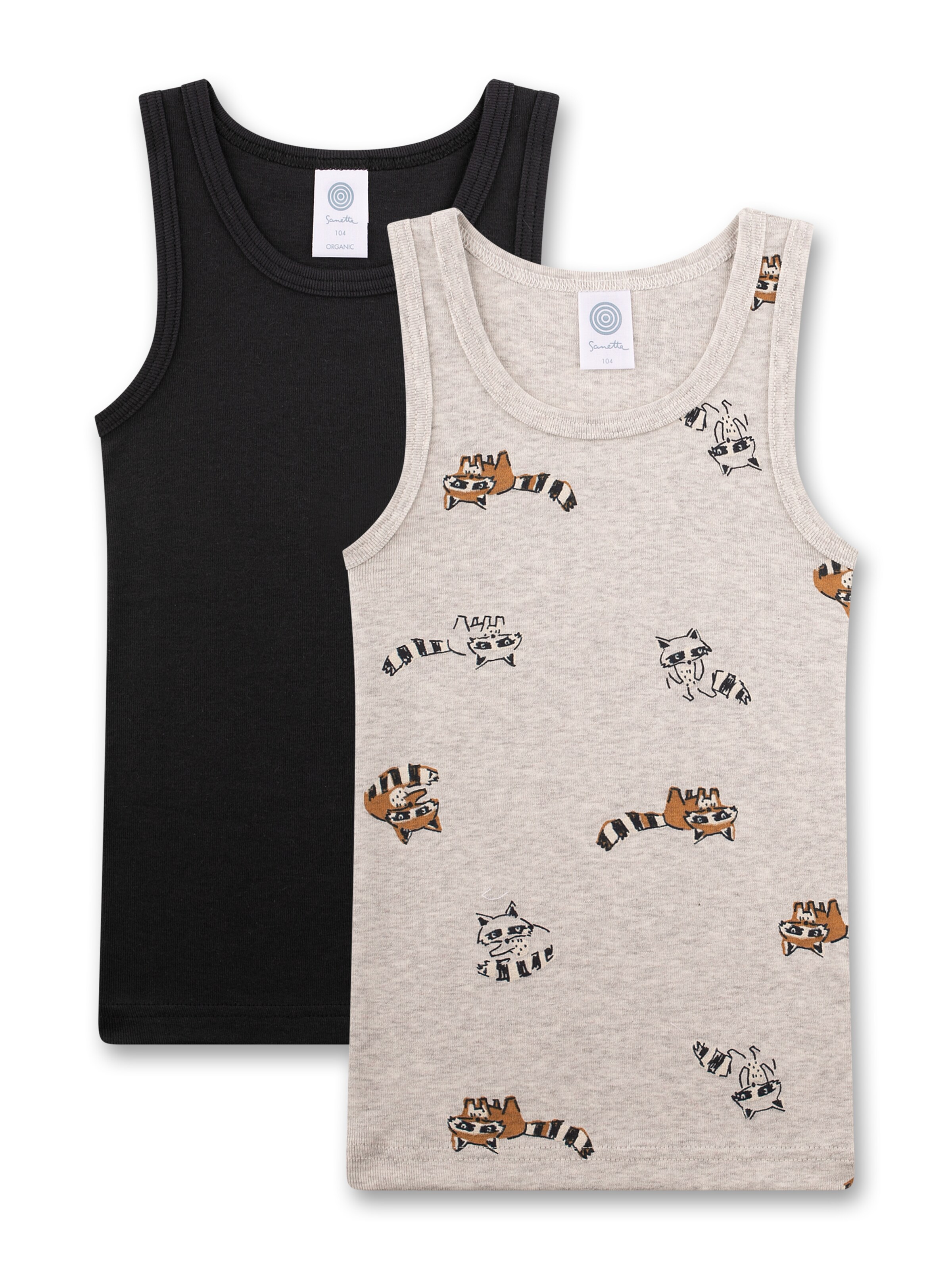 Maglietta intima di Sanetta in beige: frontale