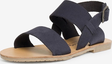 Sandales Pisamonas en bleu : devant