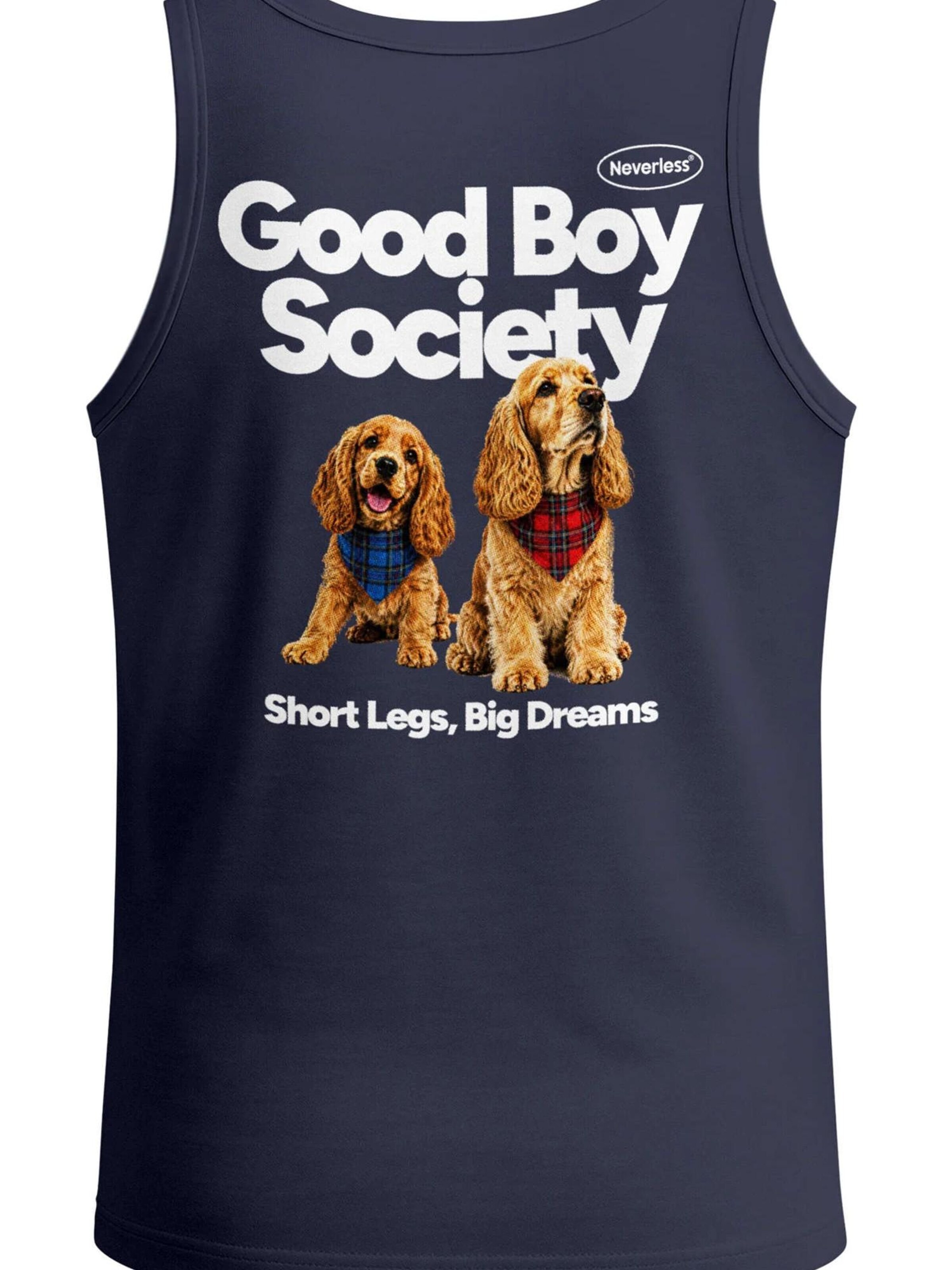 Neverless Shirt 'Good Boy Society' in Blue