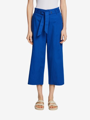 ESPRIT Wide leg Broek in Blauw: voorkant