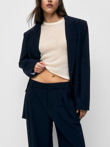 Pull&Bear Loose fit Pleat-front trousers in Blue