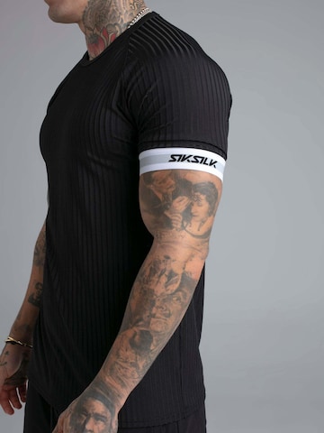 Maglietta 'Tech' di SikSilk in nero
