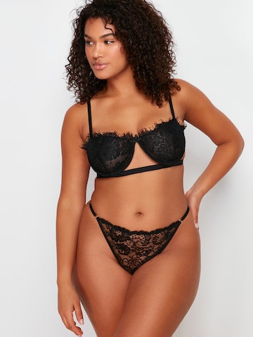 Trendyol Curve Bustier Seti perila | črna barva: sprednja stran