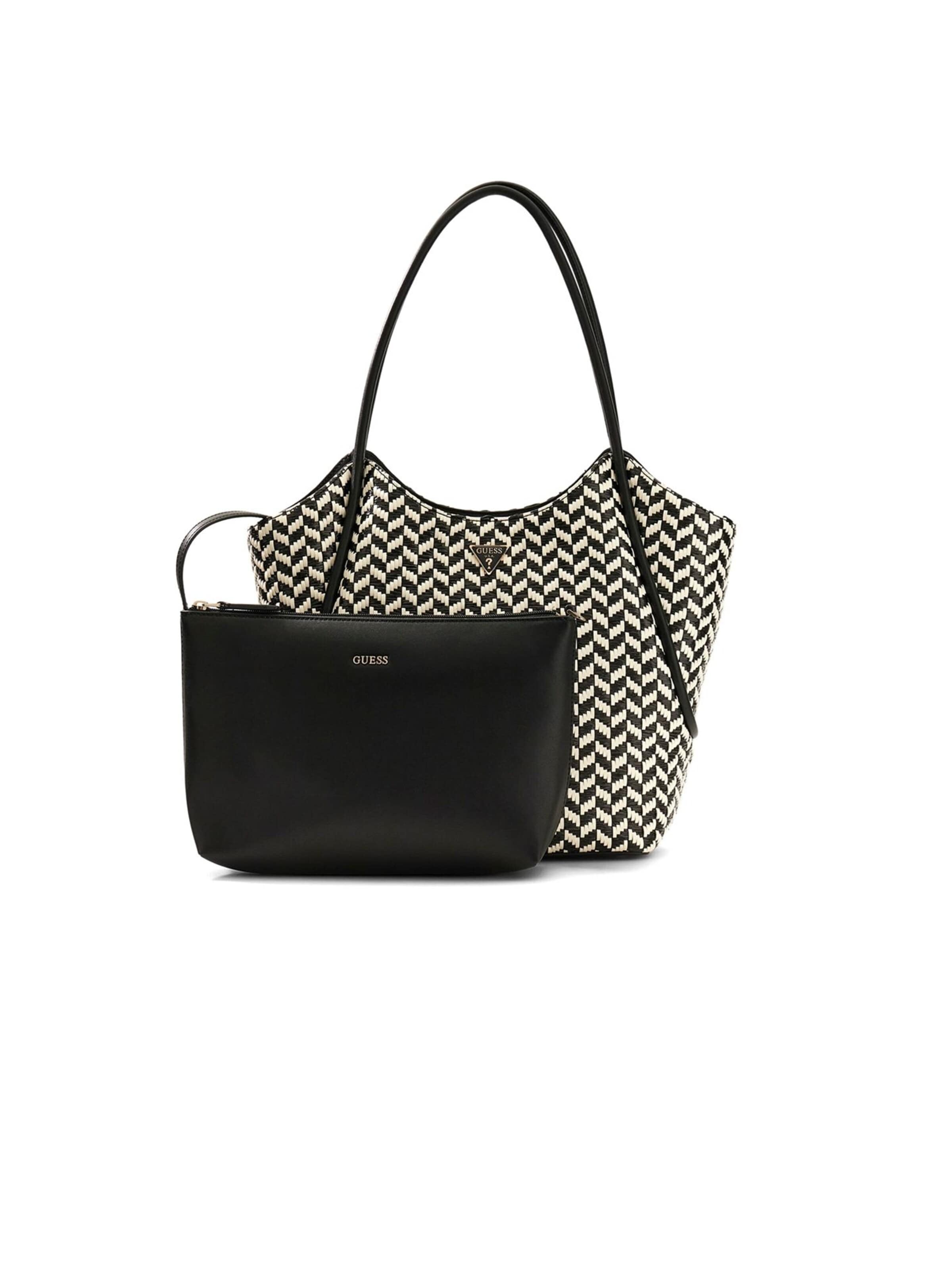 GUESS Schultertasche 'TESSI'‌‌‌‌‌‌‌ in Schwarz: Vorderseite