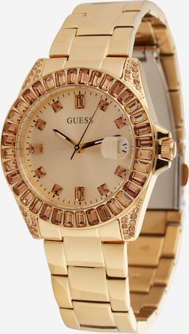 GUESS Analog Watch 'BAGUETTE' in Gold: front