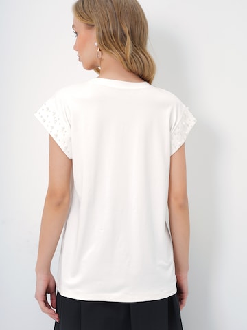 Trend Alaçatı Stili Póló - fehér