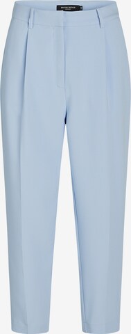 BRUUNS BAZAAR Tapered Pleated Pants 'Cindy Dagny' in Blue: front