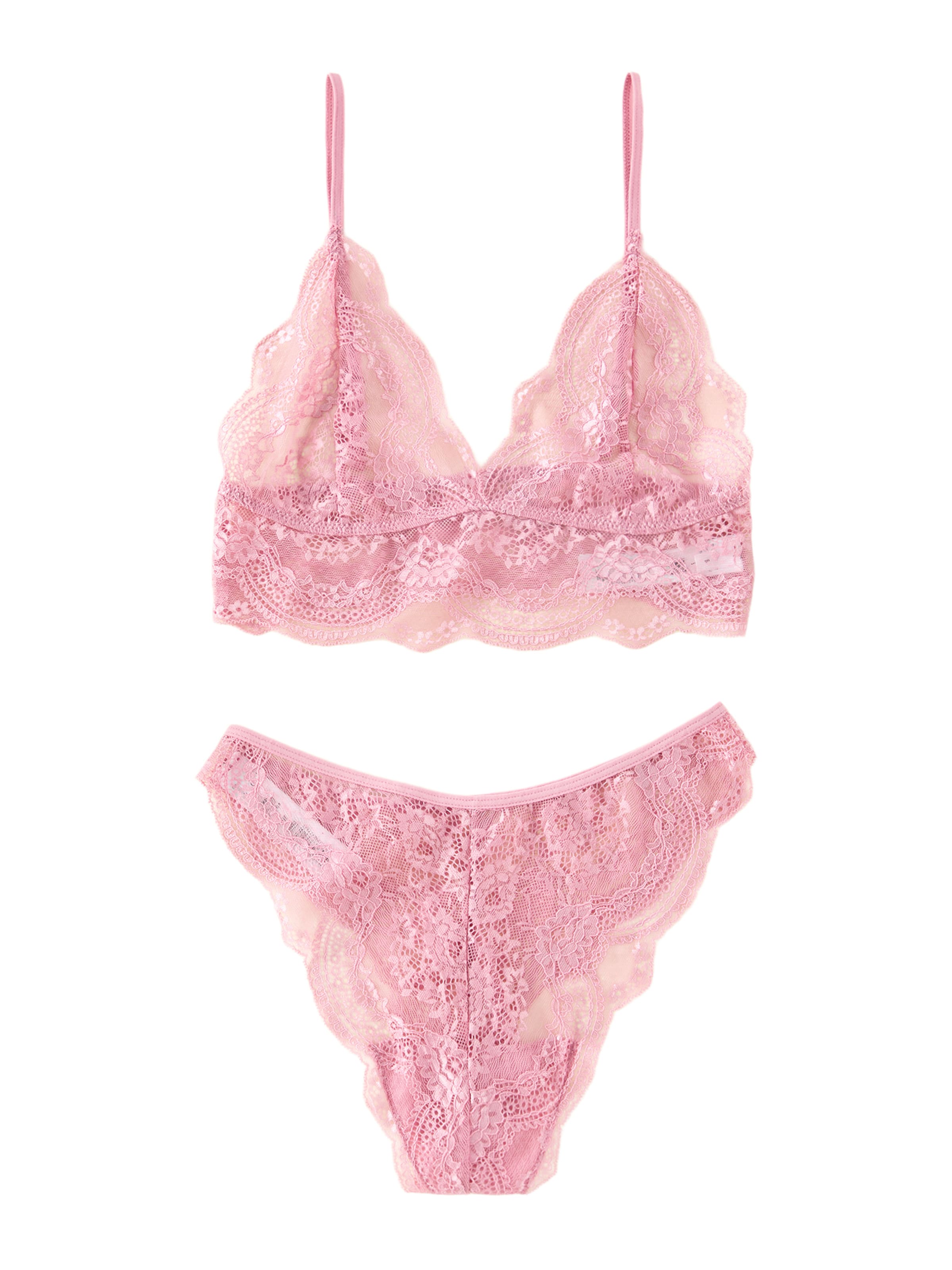 Trendyol Kolmnurk Pesukomplektid, värv roosa: eest vaates