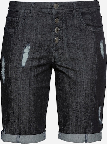 SHEEGO Slimfit Jeans in Blauw: voorkant