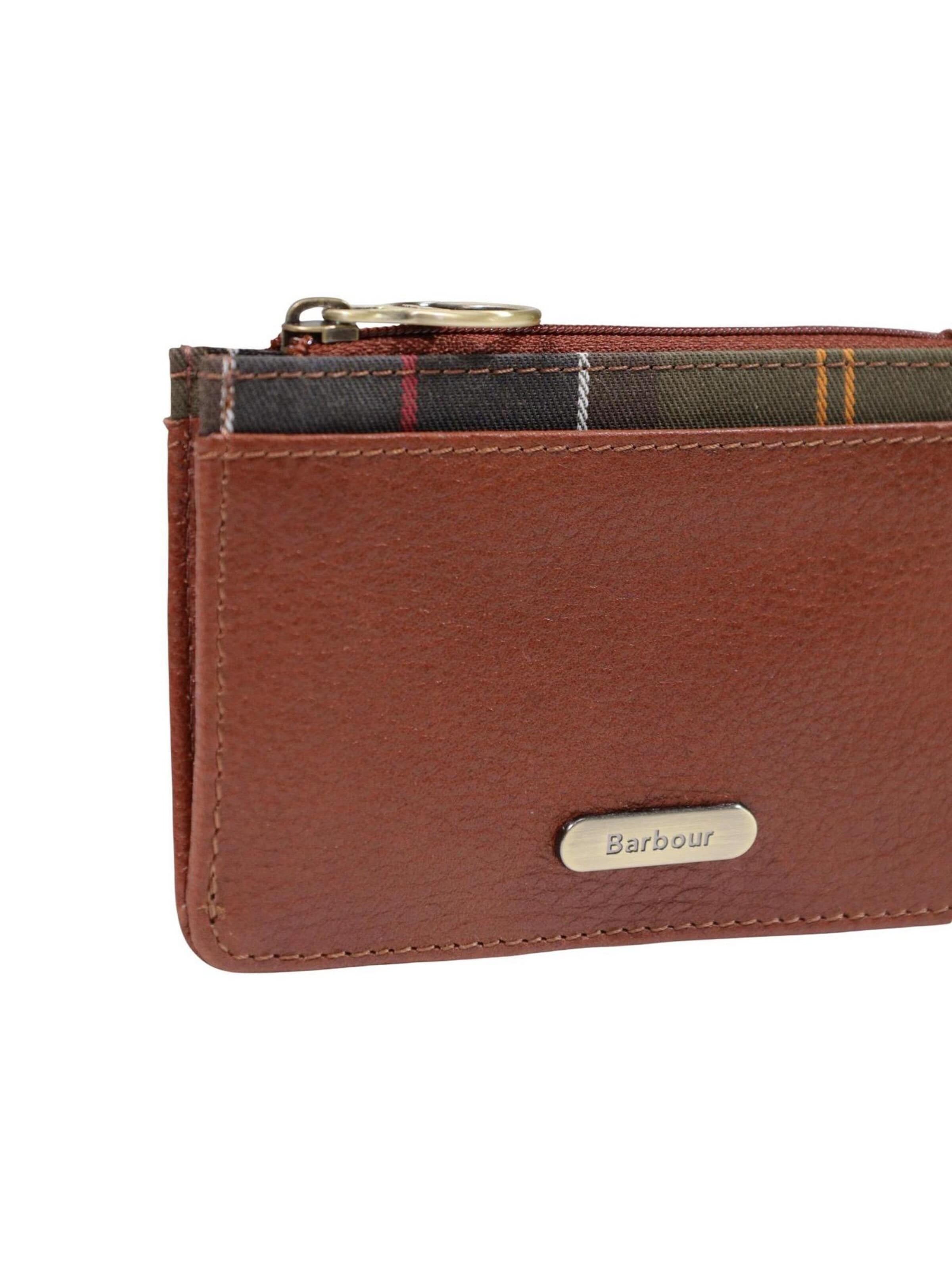 Barbour Portemonnee 'ALDER LEATHER CARD HOLDER 262MLLG0035' in Bruin