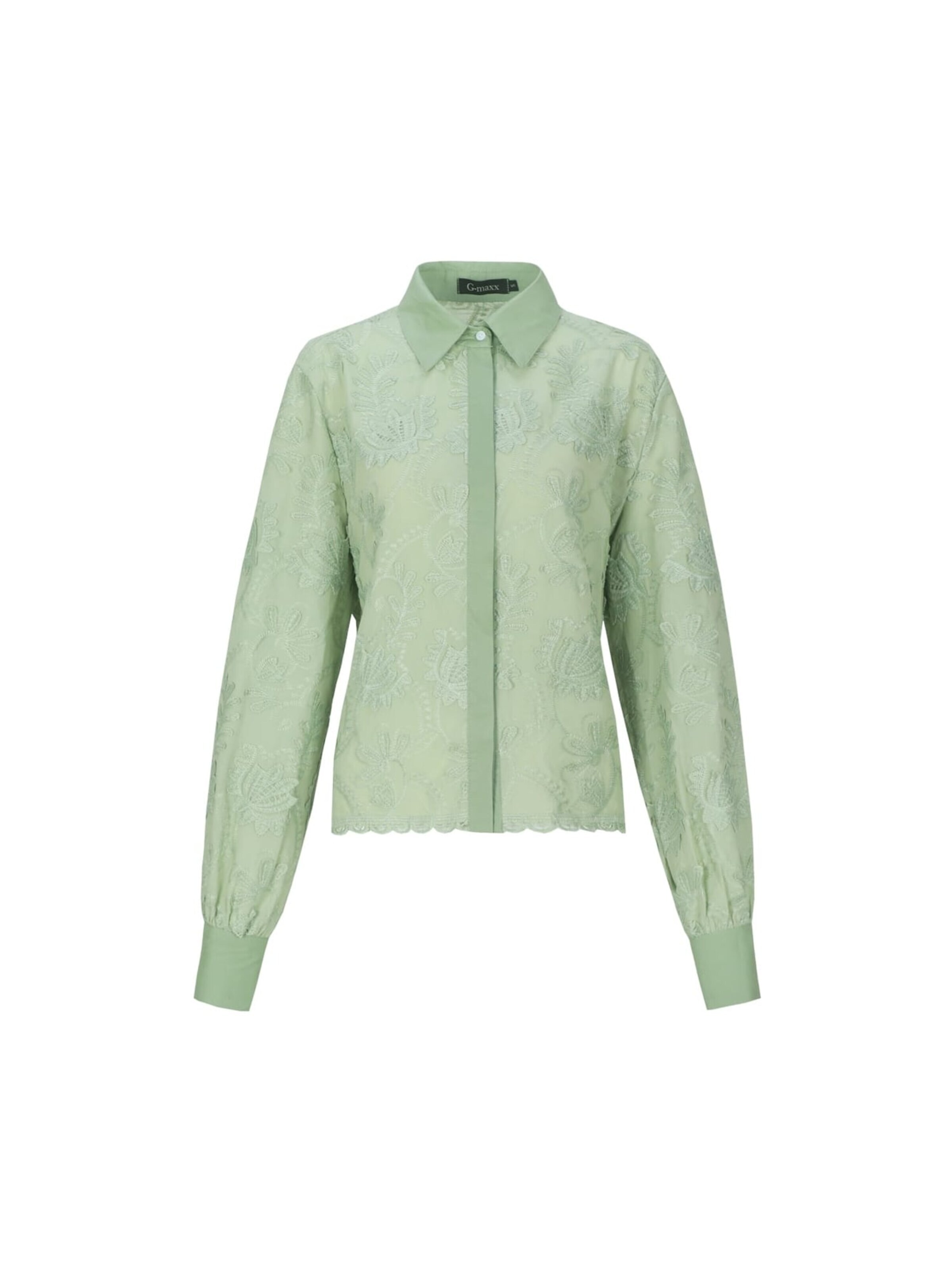 G-maxx Blouse '26VTG01' in Groen: voorkant