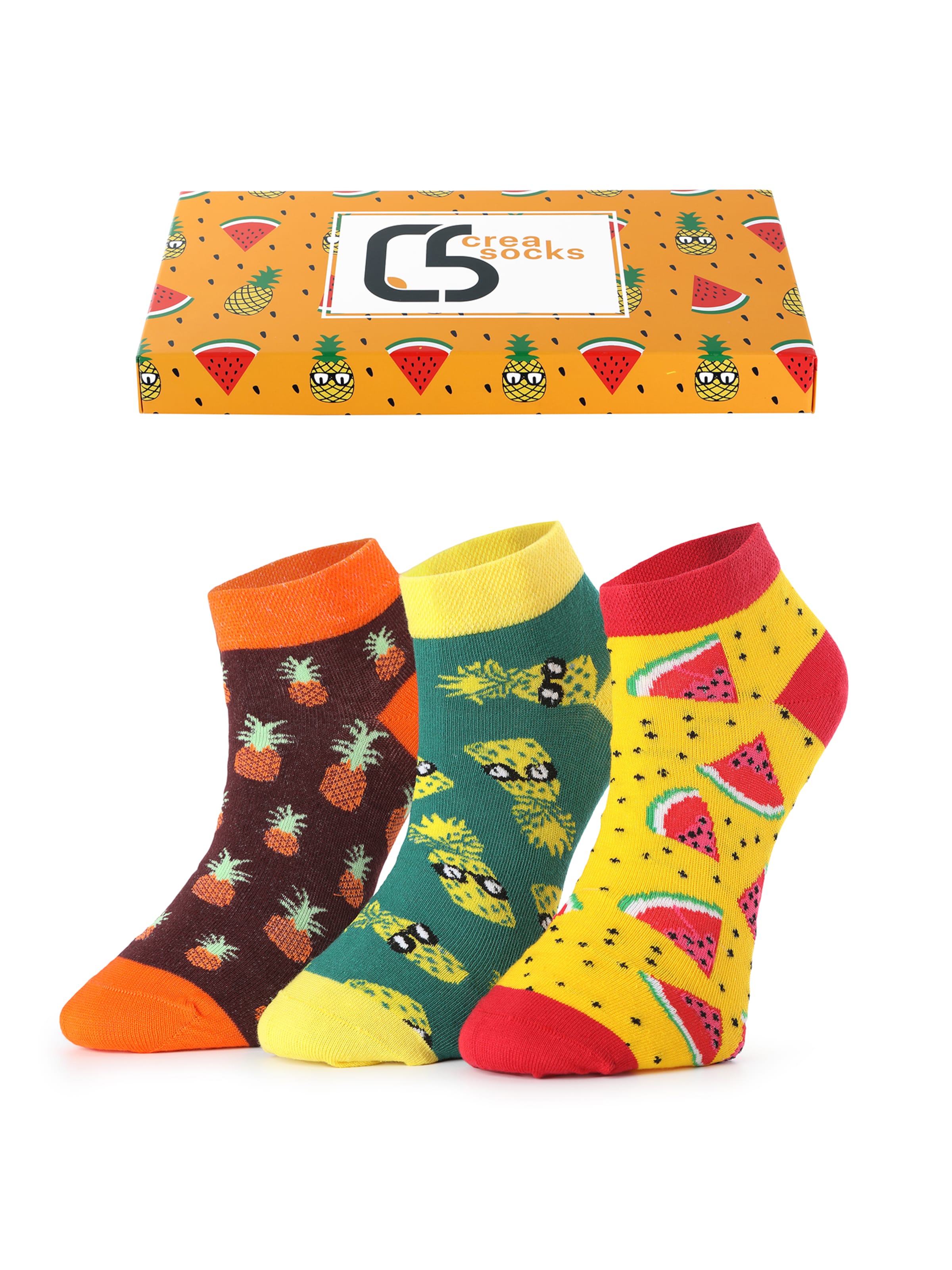 Crea Socks Füßlinge 'Obst'‌‌‌‌‌‌‌‌‌‌ in Mischfarben: Vorderseite
