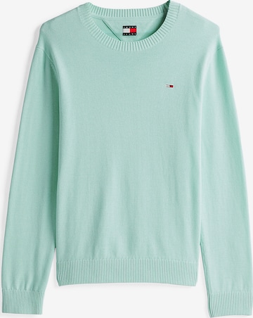 Tommy Jeans Trui 'Essential' in Groen: voorkant