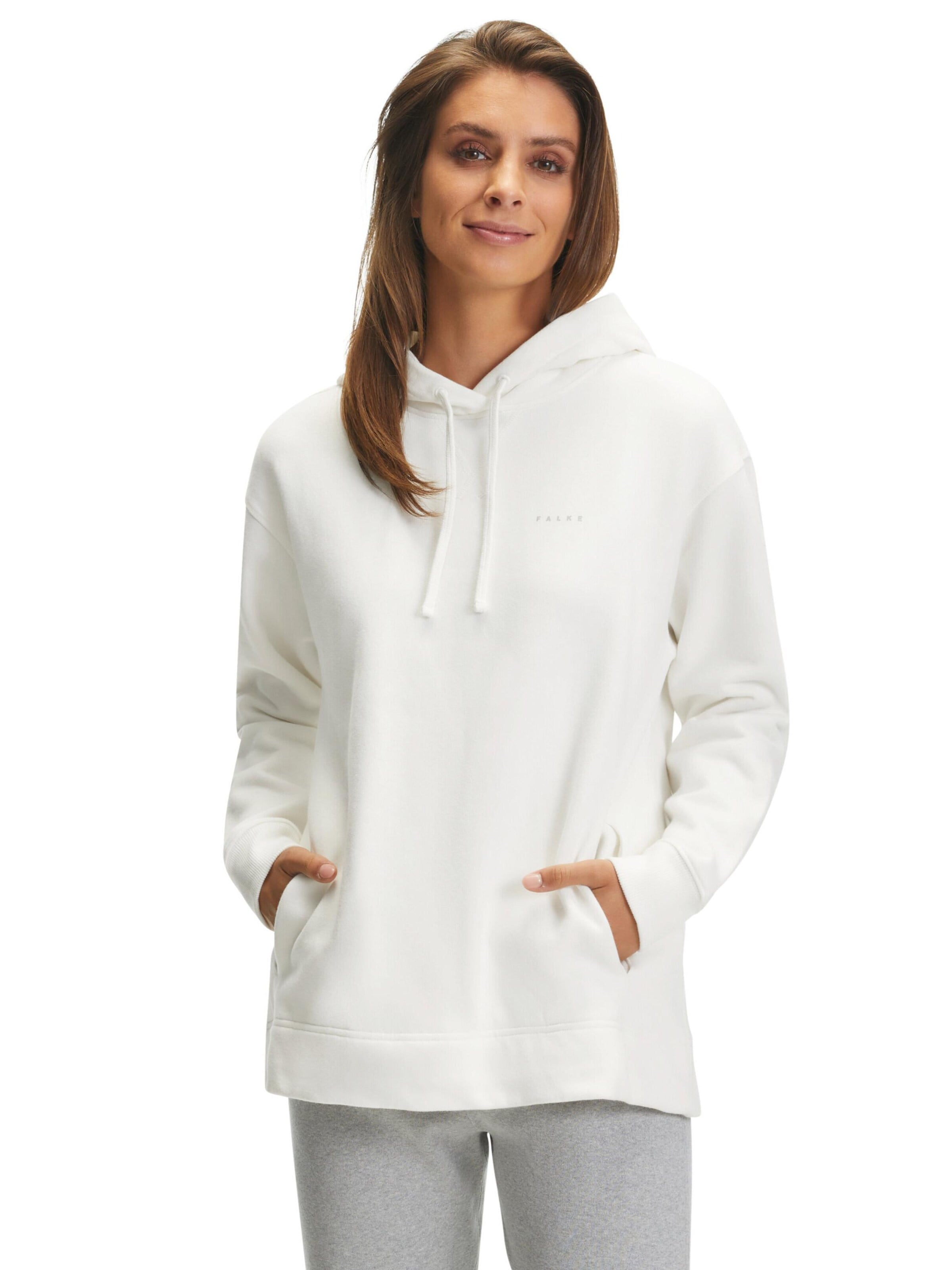FALKE Sweatshirt in White: front