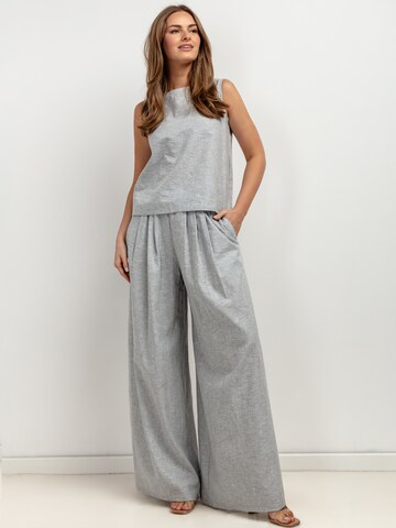 TESSITA Wide Leg Hose in Grau