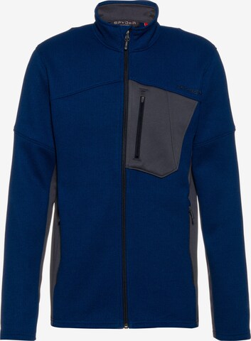 Spyder Athletic Fleece Jacket 'Bandit Full' in Blue: front