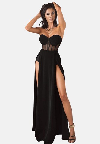 Moda Minx Avondjurk 'Aimee' in Zwart: voorkant