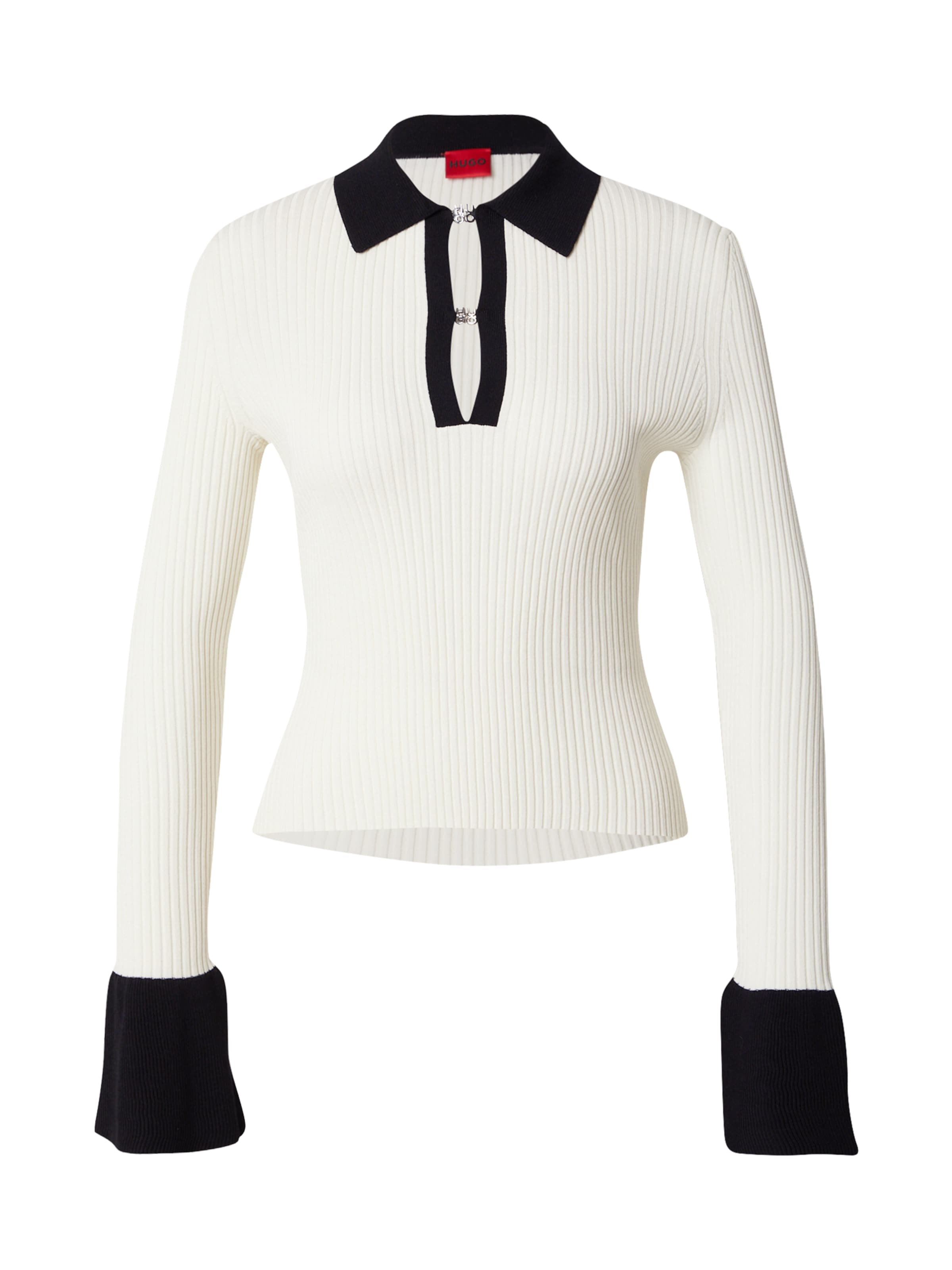 HUGO - Pullover 'Sharro' em branco: frente