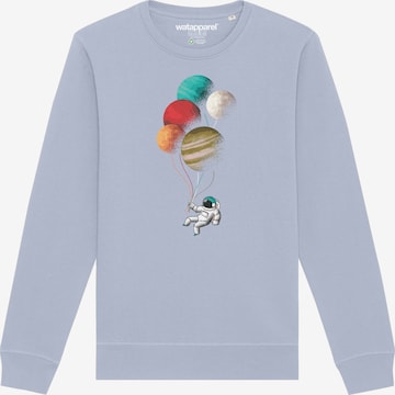 Sweat-shirt ' Balloon Spaceman ' Watapparel en bleu : devant