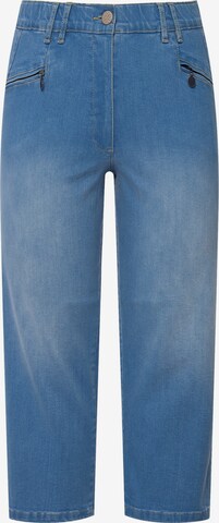 Coupe slim Jean Ulla Popken en bleu : devant