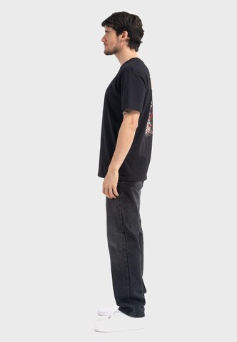 Oldskull T-Shirt 'Xtreme Tattoo Tiger Skull Graphic' in Schwarz