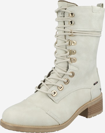 MUSTANG Lace-up boot in White: front