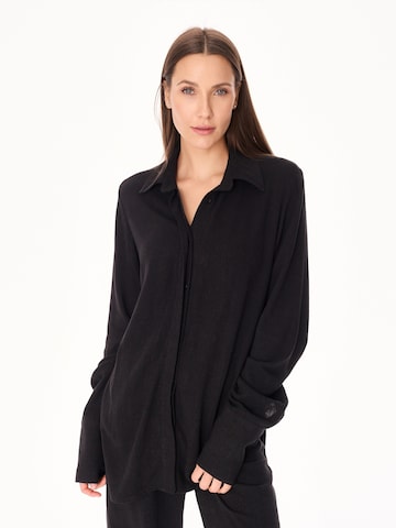 mandragora Bluse 'Ora'‌‌‌‌‌‌‌ in Schwarz: Vorderseite