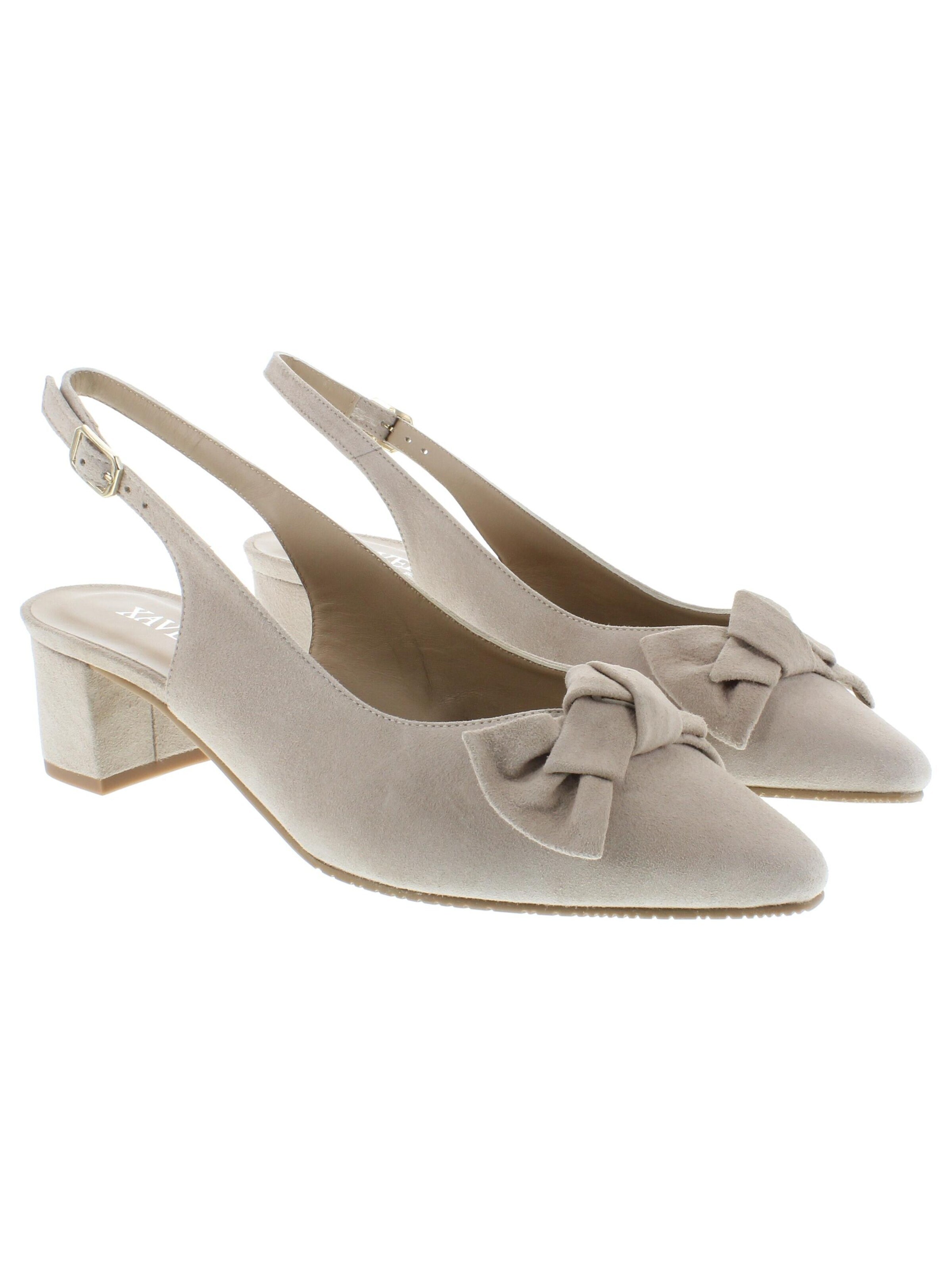 XAVER LUIS Schuhmanufaktur Slingpumps 'ISAR'‌‌‌‌‌‌‌‌ in Beige