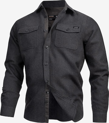 INDICODE JEANS Button Up Shirt ' Lui ' in Grey: front