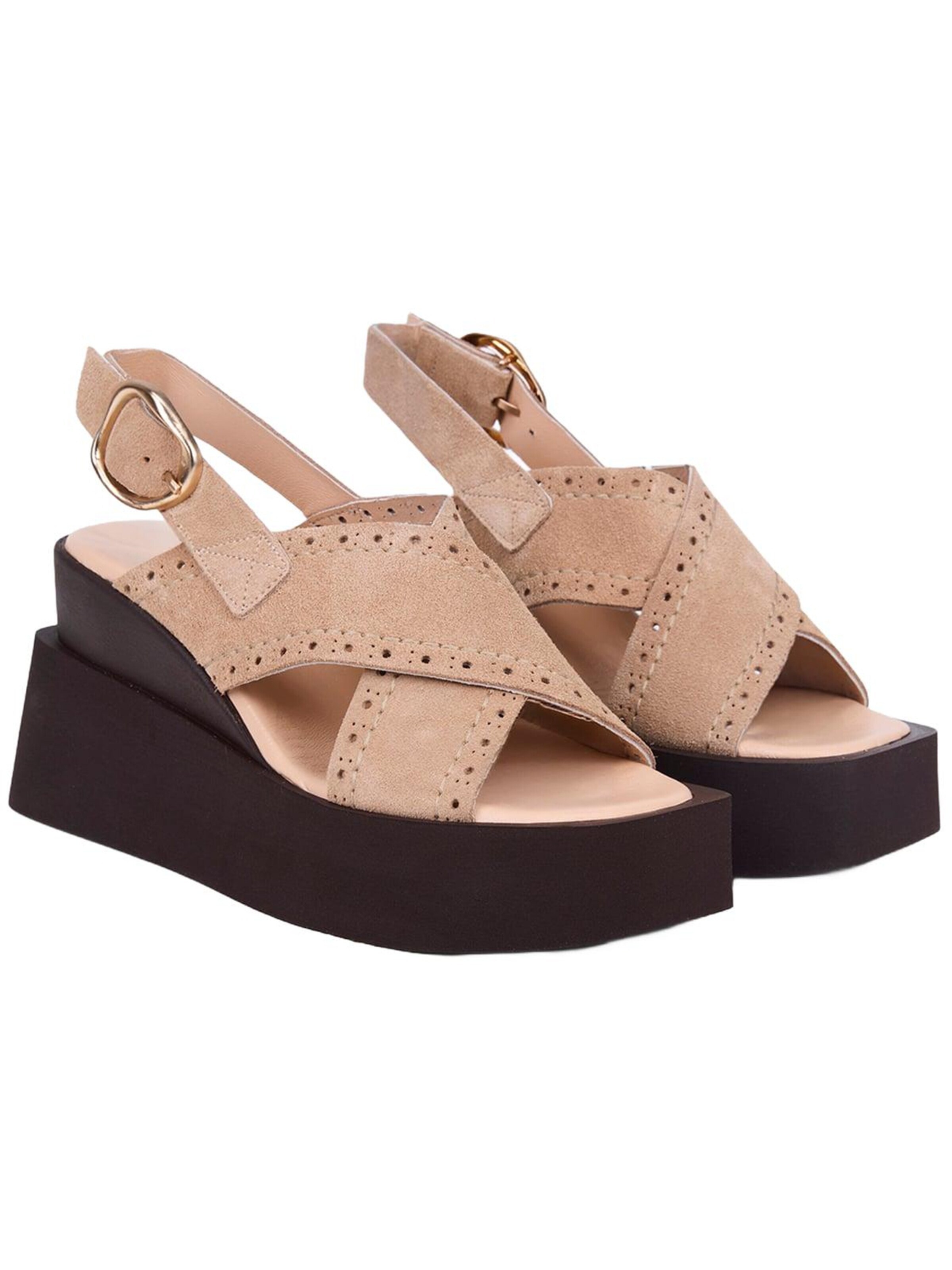 Sandales 'Keilsandalen' Desa en beige