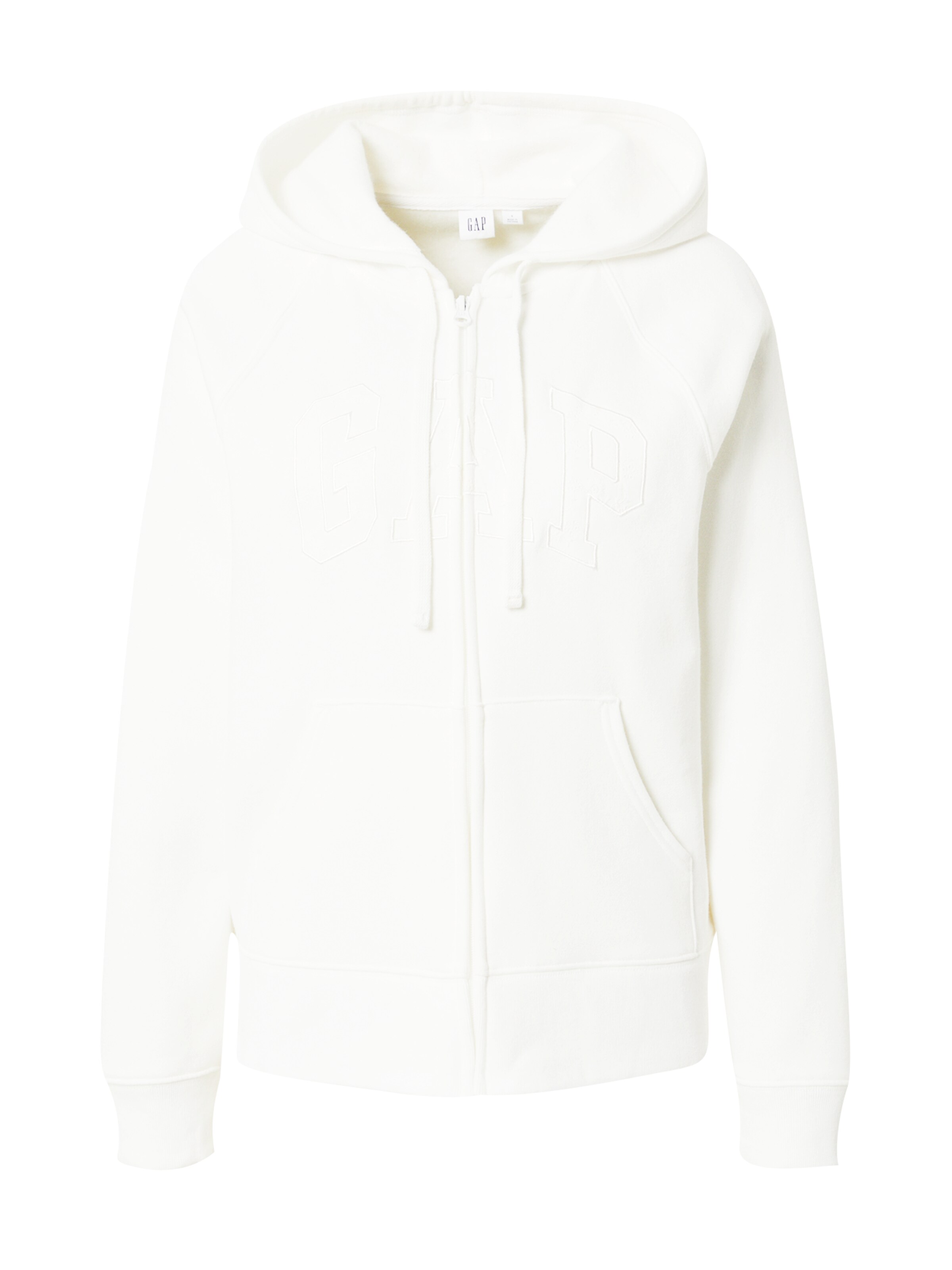 GAP Zip-Up Hoodie in White | ABOUT YOU