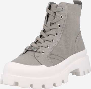 STEVE MADDEN Lace-Up Ankle Boots in Grey: front