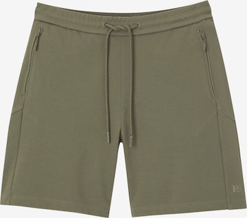 Pull&Bear Lużny krój Spodnie w kolorze zielony: przód