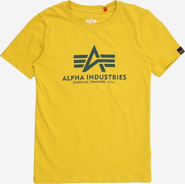 T-Shirt ALPHA INDUSTRIES en jaune : devant