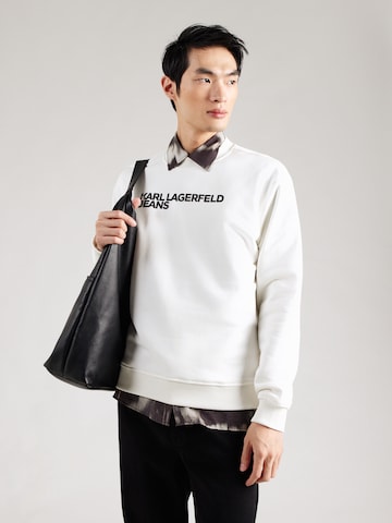 KARL LAGERFELD JEANS Sweatshirt 'ESSENTIAL' in Wit: voorkant