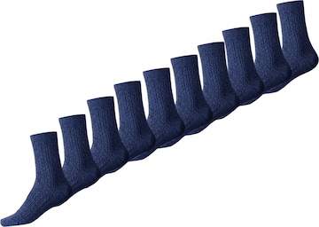Millo Socks 'Cosy Twist 10' in Blue: front