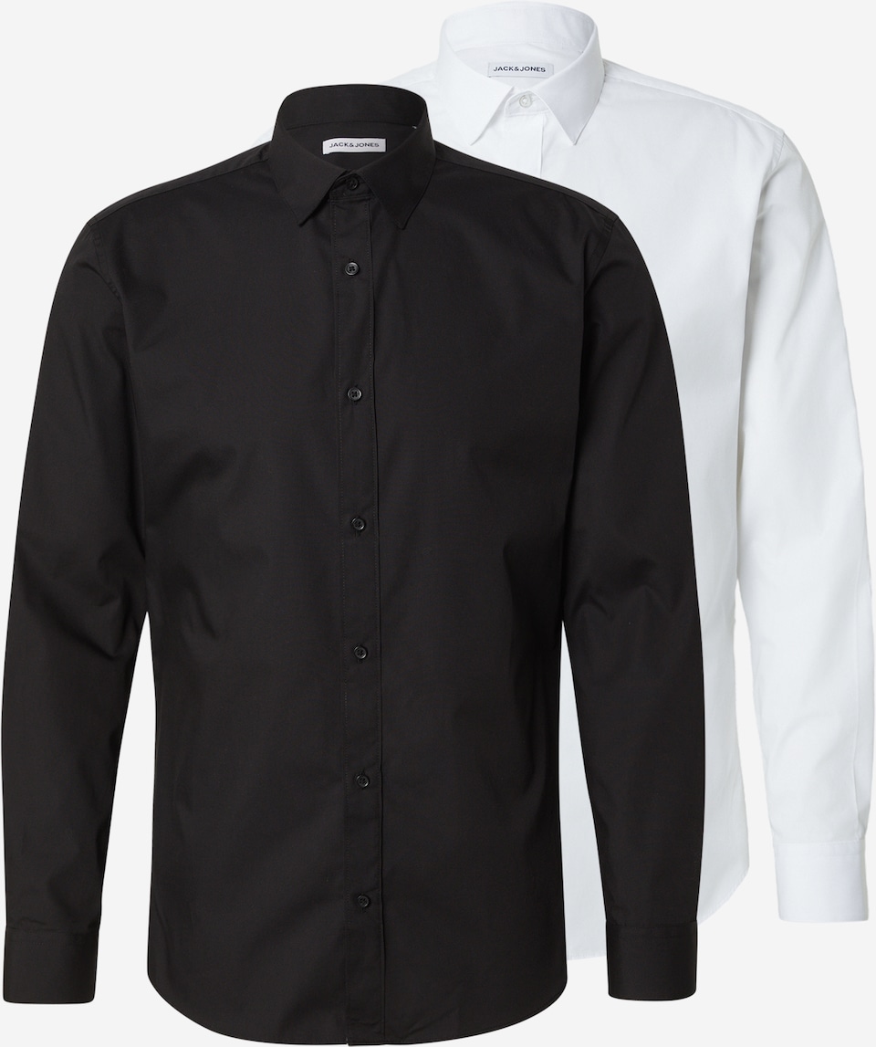 Slim fit Cămașă 'JWHJOSEPH' de la JACK & JONES pe negru: față