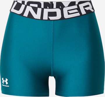 UNDER ARMOUR - Skinny Calças de desporto 'Authentics' em verde: frente