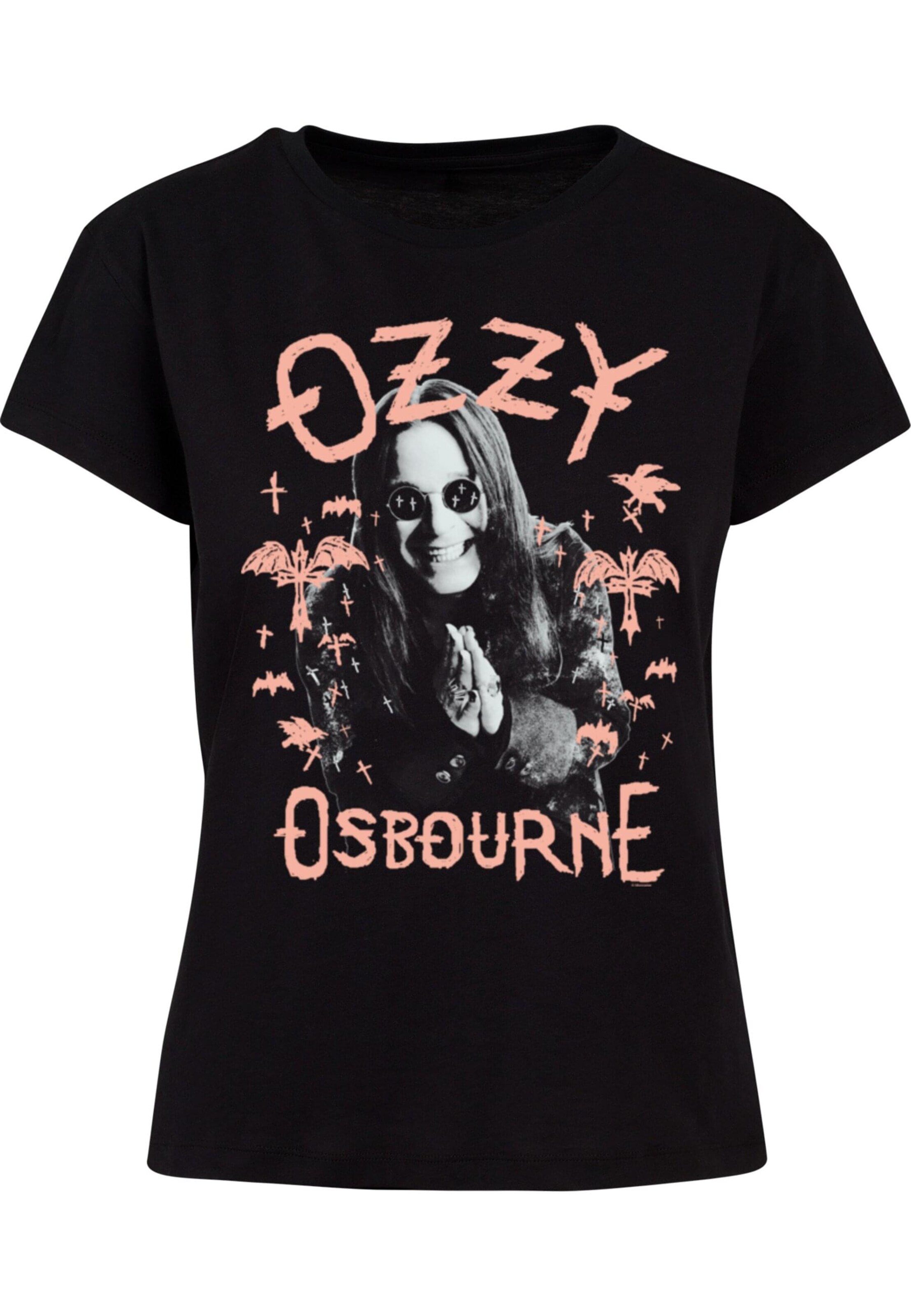 Merchcode Póló 'Ozzy Osbourne' - fekete: elől